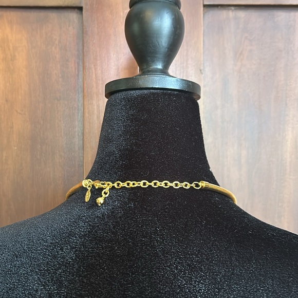 NWT Joan Rivers Gold Tone Snake Chain Necklace Signed - Picture 2 of 6
